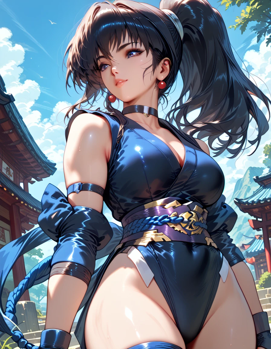 4k, digital drawing, Comic Babes, a woman in a blue dress standing on a balcony overlooking a mountain, cute anime waifu in a beautiful dress, Seductive anime girl, portrait of chun-li, Chun-Li, Yoshitomo Nara, portrait of Chun-Li, Chun-Li, chun-li, anime moe art style, in a blue qipao