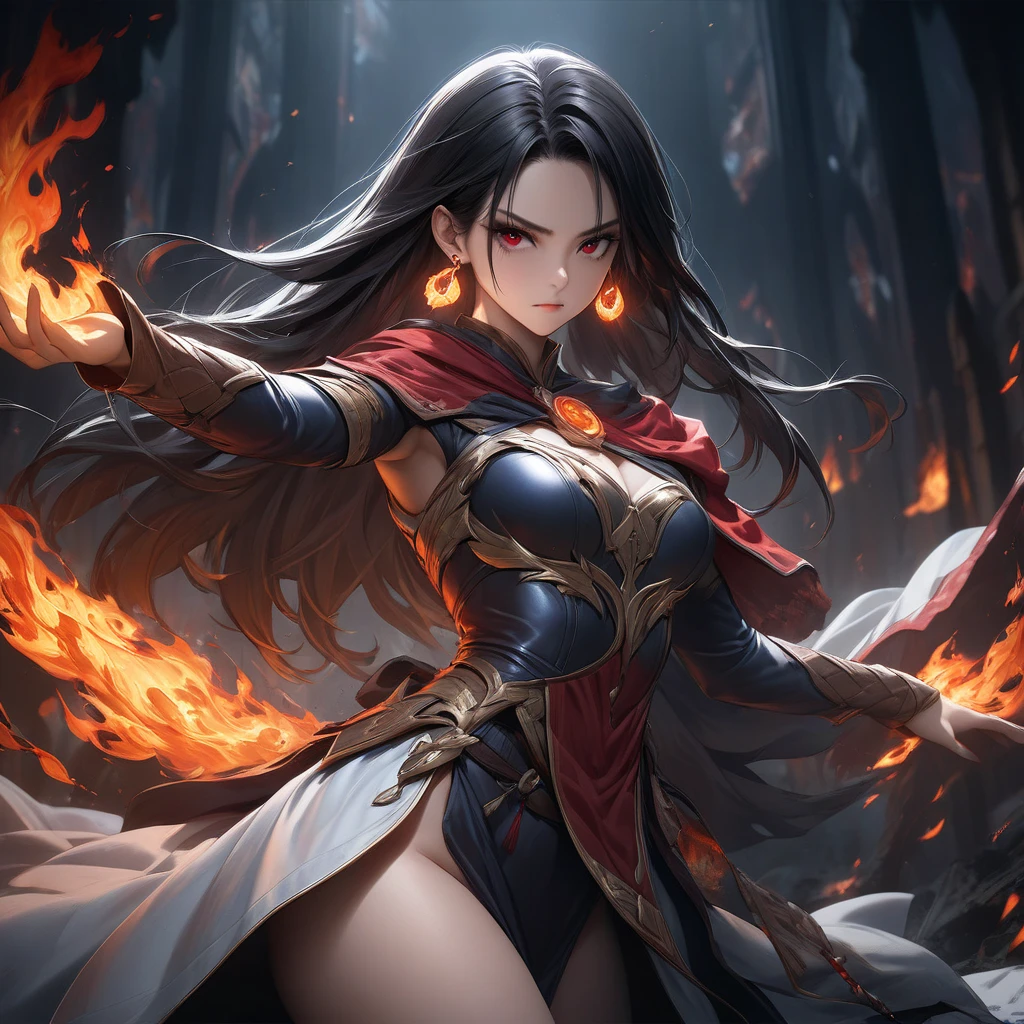 a close up of a woman with a fire and flames on her body, with fiery golden wings of flame, with fiery golden wings, epic fantasy art style, concept art | artgerm, phoenix warrior, extremely detailed artgerm, epic fantasy digital art style, female lord of change, full portrait of elementalist, epic exquisite character art