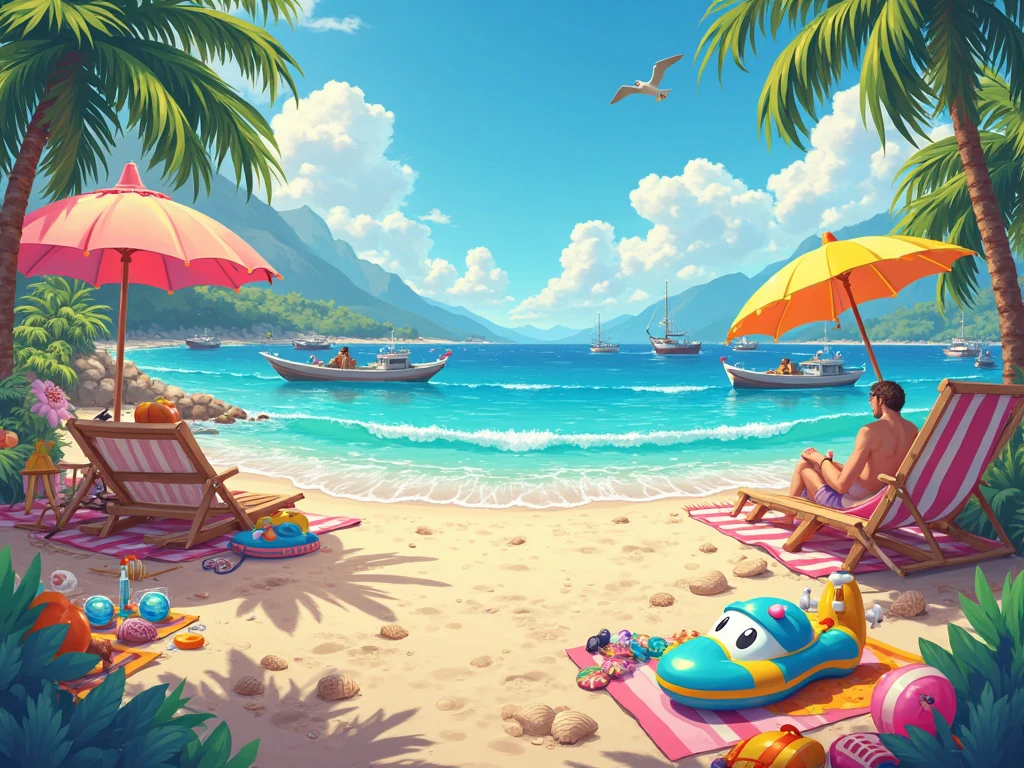 ((blue coast)),picturesque landscape,sandy beach,crystal clear turquoise water,gentle waves,beautiful seashells,coastal breeze,sunlight reflecting on the water,seagulls flying in the sky,tropical paradise,sun-kissed skin,vibrant beach umbrellas,freshly squeezed fruit juice,relaxing beach chairs,children building sandcastles,surfers riding the waves,palm trees swaying in the wind,faraway sailboats gliding on the horizon,serene atmosphere,clear blue sky,tranquil escape,beachside volleyball game,footprints in the sand,coconut trees lining the shore,beachcombing for treasures,seaweed gently swaying,beach bonfire at sunset,happiness and relaxation,unforgettable beach holiday