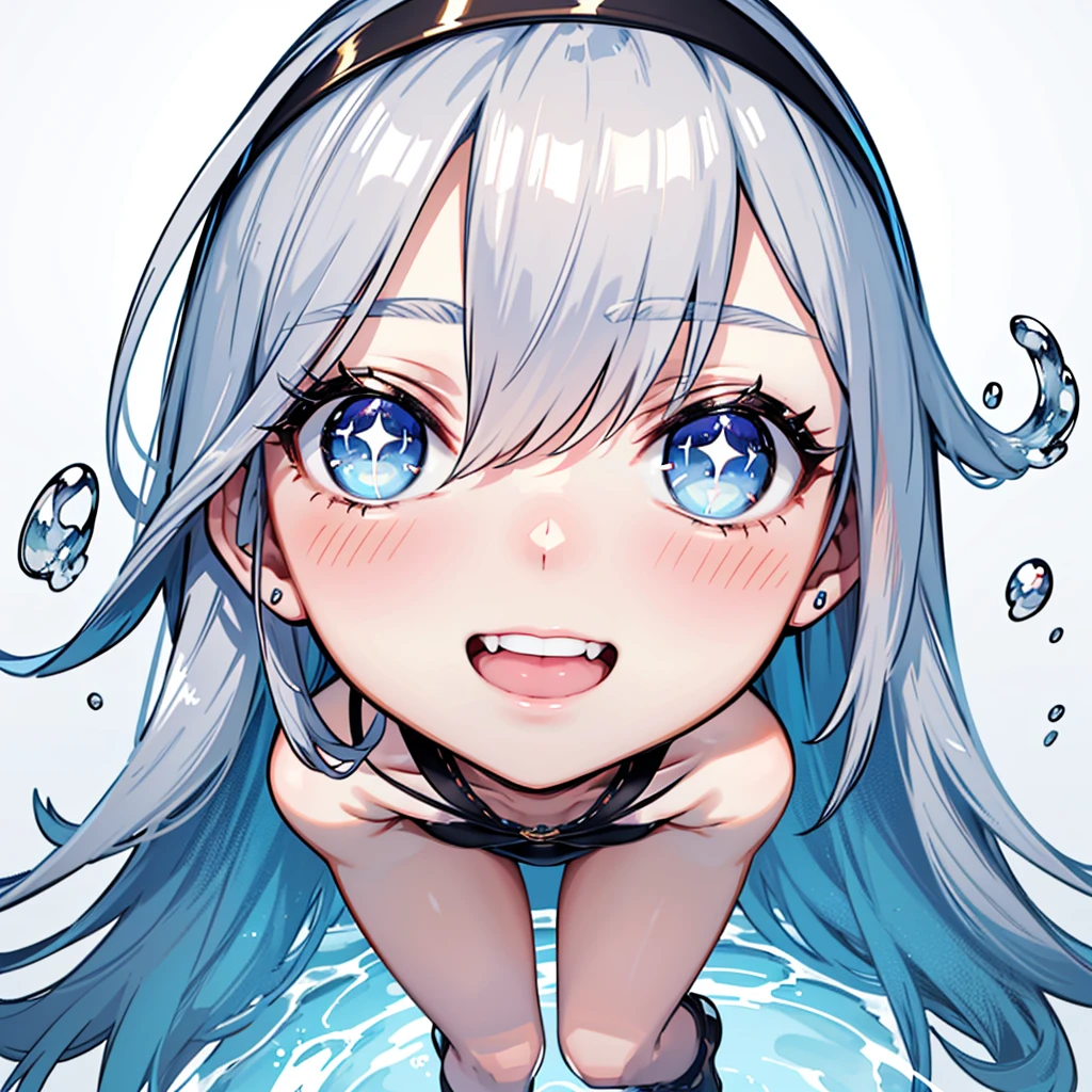 close up, white hair, long hair, curly hair, best quality, 20 years old, red eyes, sharp teeth, nude body, big thighs, flat and small chest, after sex with slime, nipple, pussy, cloudy blue slime overflowing from vagina and butt hole, embarrassed face, creampie, under the rock, raped, sexual arousal, the vagina is filled with cloudy blue slime, splash, sweat, blue sky, cloudy blue slime dripping between the legs, orgasm, here is a cloudy white liquid on the butt, cloudy blue slime inserted into vagina, wet, overflowing blue slime, blue slime is coming out, large amount of blue slime, her body is currently being raped by blue slime, her limbs is bound by slime, blue slime is gushing out of her pussy