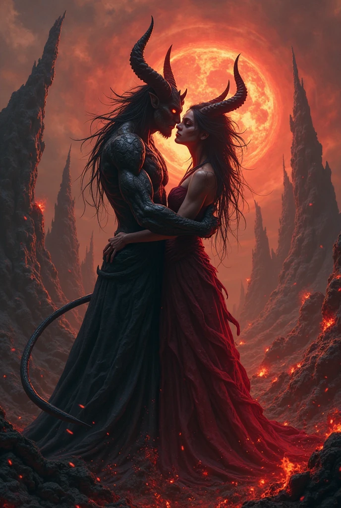 In the depths of the night, a seductive female demon performs a passionate tango. Her fiery red and black dress swirls as she moves, her captivating smile and sharp horns tempting onlookers into her shadowy world. Aim for realistic depiction, make sure photos are at highest resolution (8K)
