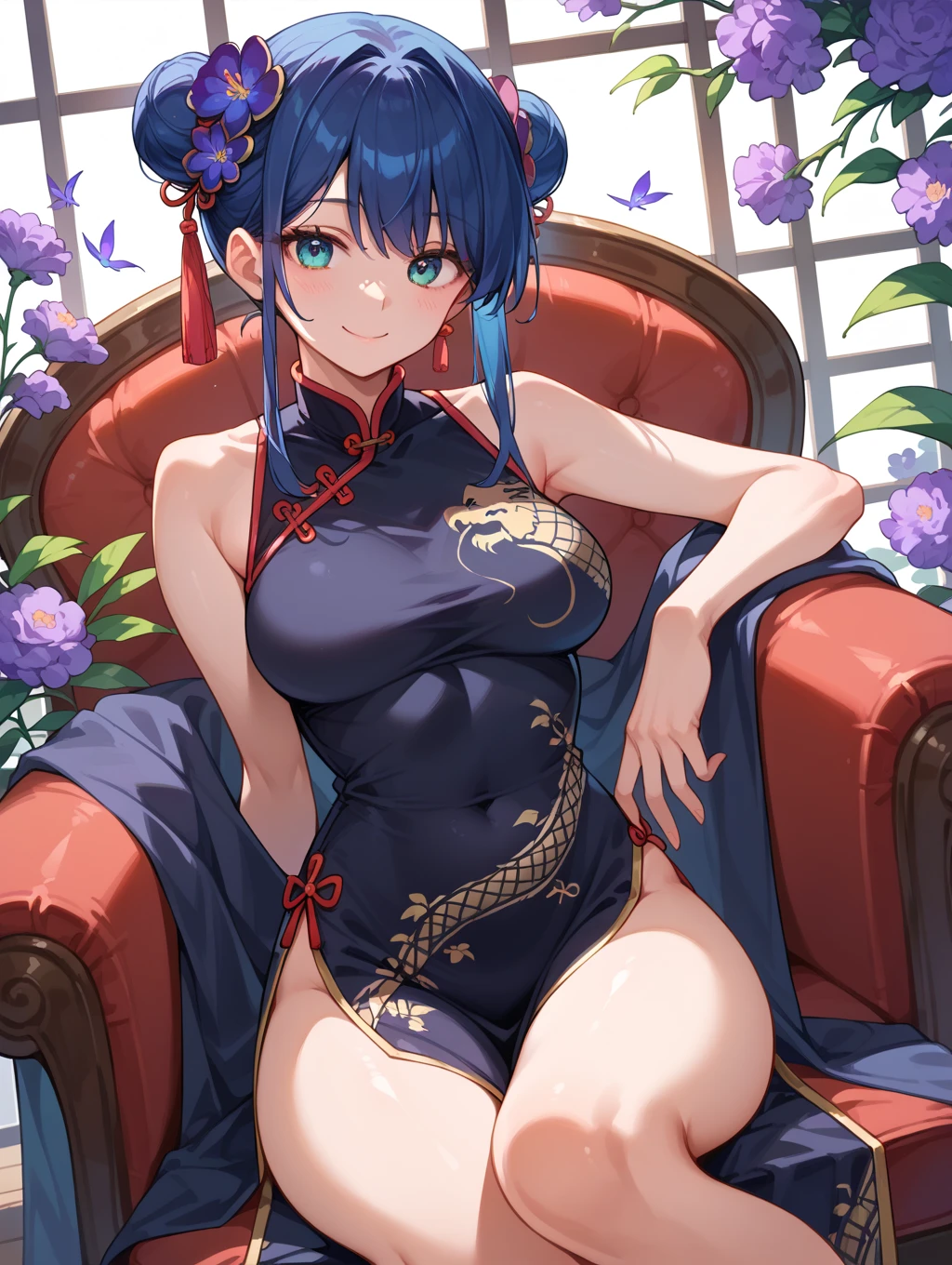 Genshin, Ganyu, bikini, thong, leg ring, stockings, shoes