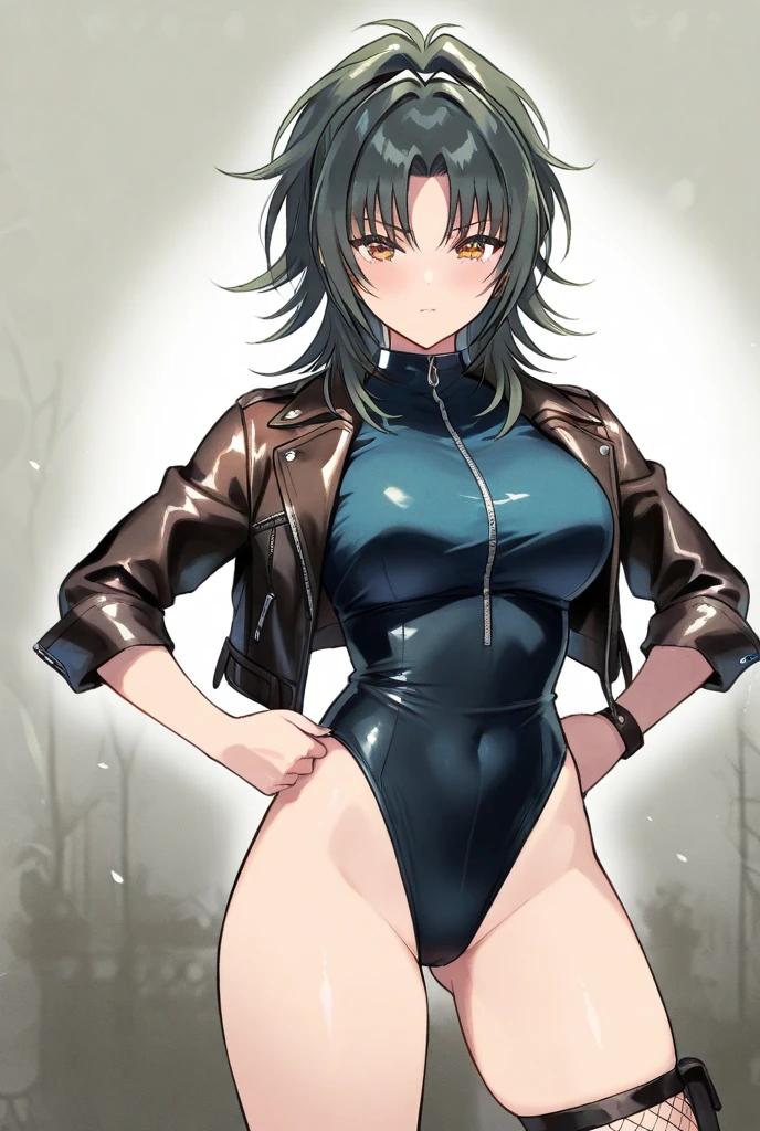 Fubuki, Hermosa mujer cyberpunk con corona, Con armadura estilo Master Chef, sci-fi technology, HDR (High Dymanic Range), Trazado de rayos, muy sexy, cuerpo completo, Pose de batalla