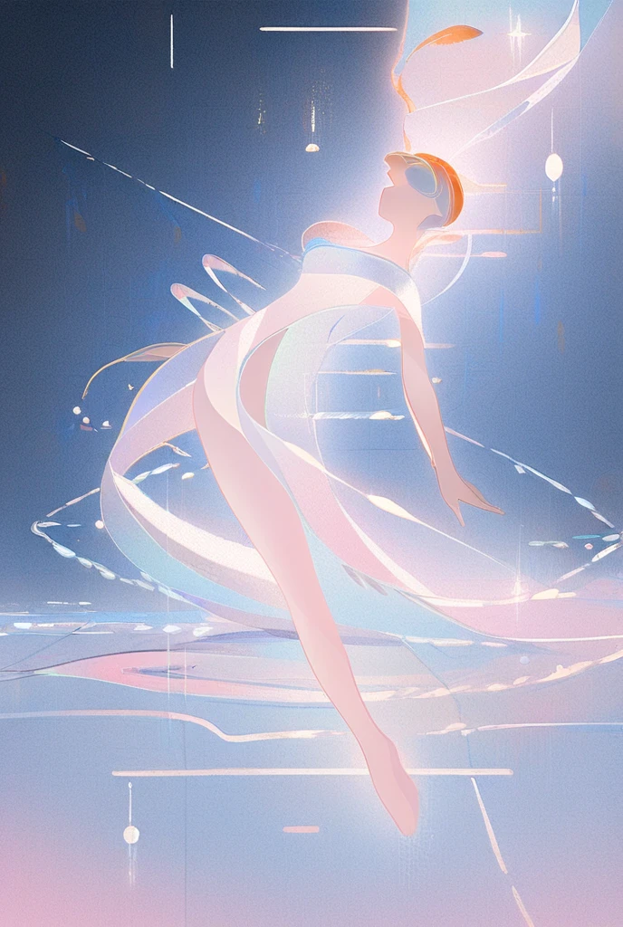 skinny, naked, high. Floating in the vastness of space in the galaxy. full-length naked. silver hair, in heels