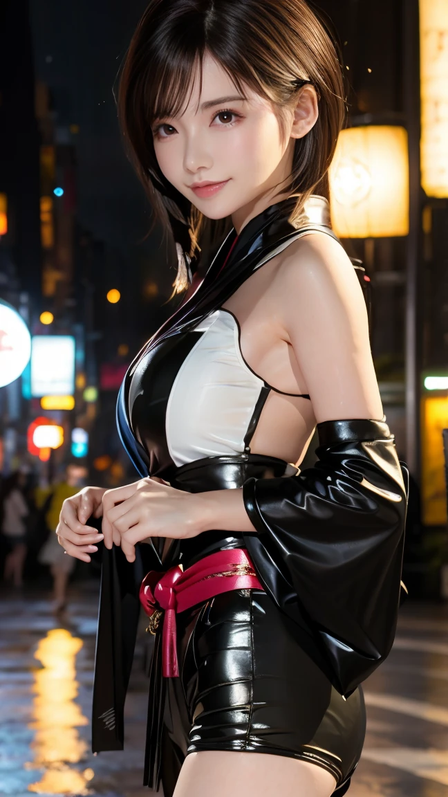 (Realistic、Like a photograph、Live Action、8k, Photorealistic, RAW Photos, Best image quality: 1.4), Single-lens reflex camera、RAW Photos, highest quality, Realistic, Highly detailed CG Unity 8k wallpaper, Written boundary depth, Cinematic Light, Lens flare, Ray Tracing, Realistic background、((Ninja costume:1.5、Female ninja:1.4、Ninja:1.3)、Sexy Ninja:1.37、Get into a fighting stance:1.3、Ninjutsu activation:1.2、Trained abdominal muscles、Cleavage、Big Breasts)、Grey Hair、short hair、Standing in the forest、Night Village、((Ultra-dense skin))、 1 girl,Cute Female Ninja、((whole body:1.5),Looking at the audience:1.1、Glare、I like that style、Pay attention to the details、The perfect outfit、(White skin)、An accurate portrait、Accurate Arm、Accurate feet、Beautiful legs、Precise thighs、View from the front