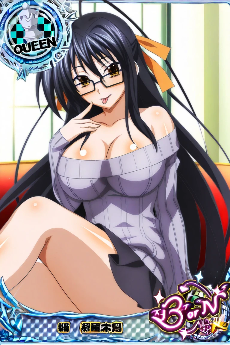 sitting on luxury sofa, spread her legs, (window with night city view), (night time), (light tulle sheer wedding dress), wedding veil, See-through pantyhose with white lace ruffles, white lace ruffle garter belt, cleavage cutout, clothing cutout, bare shoulders, (luxury livingroom background), (sunny weather), Litchi Faye-Ling, mature woman, anime cels style, best quality, high resolution, 1girl, (huge breasts:1.2), beautiful face, Beautiful Finger, Beautiful long legs, Beautiful body, Beautiful Nose,Beautiful character design, semi-rimless eyewear, black hair, very long hair, ponytail,Bangs,purple eyes, (cowboy shot), smiling, blushing, looking at viewer