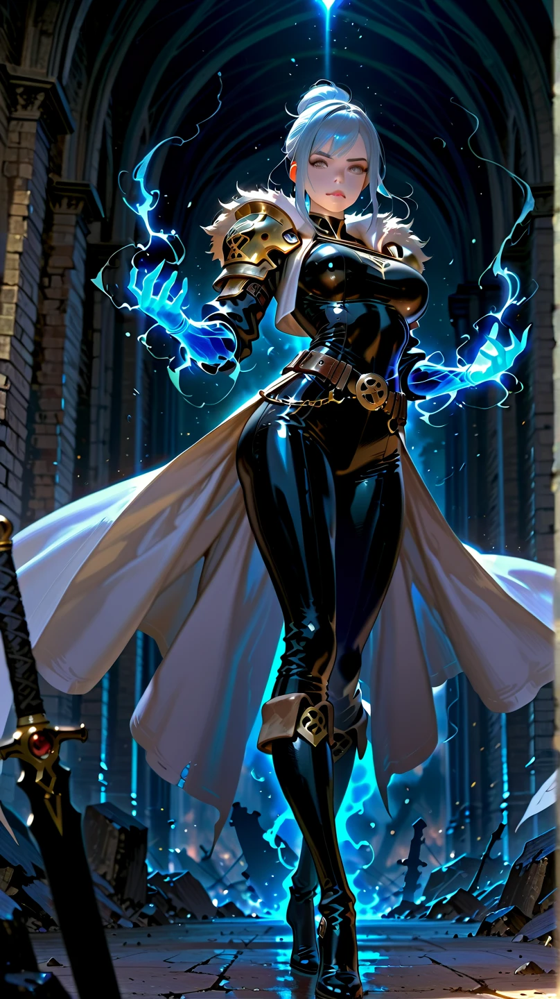 Storm - xman, Mulher musculosa, Asgard,valkyrie,Senhora Cavaleiro,anatomia correta,epic fantasy digital art,tmasterpiece,8k,high-definition resolution realistic color body, alta qulidade,, Epic composition,