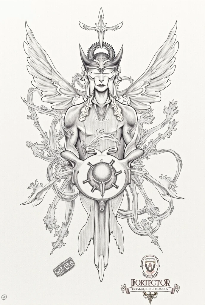 drawing_GRAPHITE. Tezcatlipoca, mayan god. Tezcatlipoca was the Aztec god of the night and all material things. He carried with him a mirror of magical qualities, that emanated smoke and was capable of killing the enemy, aspect for which he was also called god of the smoking mirror.