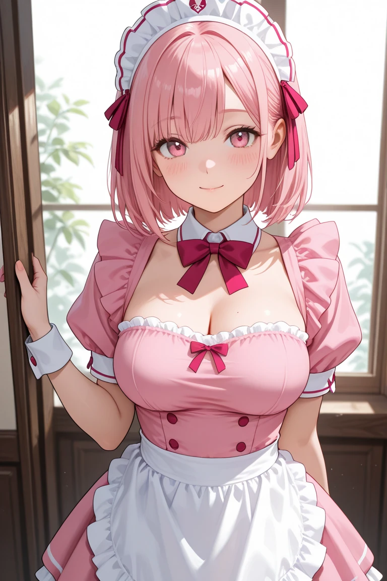 Masterpiece top quality, in the early morning, Big-breasted girl, Be red in the face, Pouting your lips, ((shut up and laugh)), seduct smile, delicate skin, eBlue eyes, Cute outfit, head gear, ta prostitute, hair adornments, Pink, Best quality at best, 1 plump girl, seduct smile, (stocklings), thin fog, 1个Giant Breast Girl, Be red in the face, cosmetics, optic, Glow, upper legs, 鎖骨, Accurate human anatomy, 8K, tmasterpiece, Boutiques, anime girl nata , A high resolution, finely detailled, finely detailled, max res, (Large breasts) Large breasts, knee length socks, perspired, Junior, High school students, slut, show off pubic area, big breasts thin waist, (tmasterpiece), the wallpaper, Sexy big tits ( (Chopping)), ((So tempting))