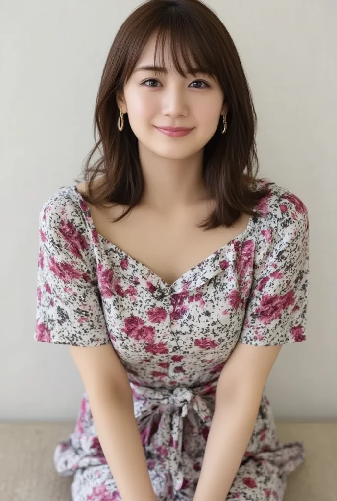 ((Highest quality, 8K, masterpiece :1.3)), Sharp focus:1.2, Bright colors, Professional level, ((Bokeh effect)), Shallow depth of field, 20-year-old female, (A half Japanese, half German woman), ((1 person)), A beautiful face with intelligence, Flexible body :1.3, Model Body Type:1.5, 頭w:1.4, Perfect Style:1.4, Realistic skin texture, Fair skin, Shiny skin, Narrow shoulders, Beautiful clavicle, Long, slender legs, The beauty of slim abs :1.2, Narrow waist :1.2, Highly detailed face, Slim face contour, Beautiful small face, Beautiful Nose, Highly detailed eyes, Long, narrow eyes, Brown eyes, double eyelid, Beautiful thin eyebrows, fine long eyelashes, Fuller lips, Glossy pink lips, My cheeks are red., Beautiful Teeth, Beautiful actress' Perfect Makeup, Silver Necklace, Earrings, Light brown hair, Delicate and soft hair, (Put your hair up, Fluffy short bob:1.2), Layered Cut, (Blunt bangs:1.2),
Mouth half open, Attractive look, Looking into the camera,
((Sleep on your back:1.2)), (Bare legs that make you want to lick them:1.4), Dynamic Lighting,
(Polka dot short sleeve shirt, See-through cardigan, Brightly colored thongs:1.4),
((Wrap yourself in a futon and do naughty things with me, She runs her fingers along the crack between her legs., Nipples are visible through the gaps in the clothes:1.5)),