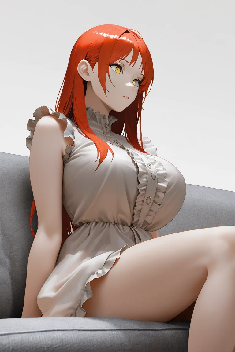 red-haired girl in her 20s。huge title nude。Attach a collar。Bend your legs into an M shape。Put out the nipples。Spread your。expose yourself in public。