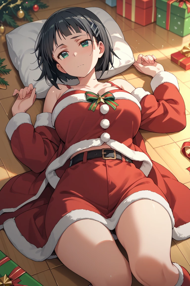 (hews art style:0.7), score_9, score_8_up, score_7_up, score_6_up, uncensored, arlecchino from genshin impact, short hair, silver hair, multicolored hair, black eyes, x-shaped pupil, BREAK (masterpiece:1.2), best quality, high resolution, (beautiful detailed eyes:1.3), perfect lighting, (perfect hands, perfect anatomy), hearts, pleasured, huge breasts, gag, gagged, nude, bound, ball gag, in container, completely nude, box, solo focus, looking at viewer, huge breasts, blush, bdsm, lying, bondage, in box, arms behind back, christmas, gift, barefoot, on side, christmas ornaments, ass, fake antlers, bound wrists, christmas present,