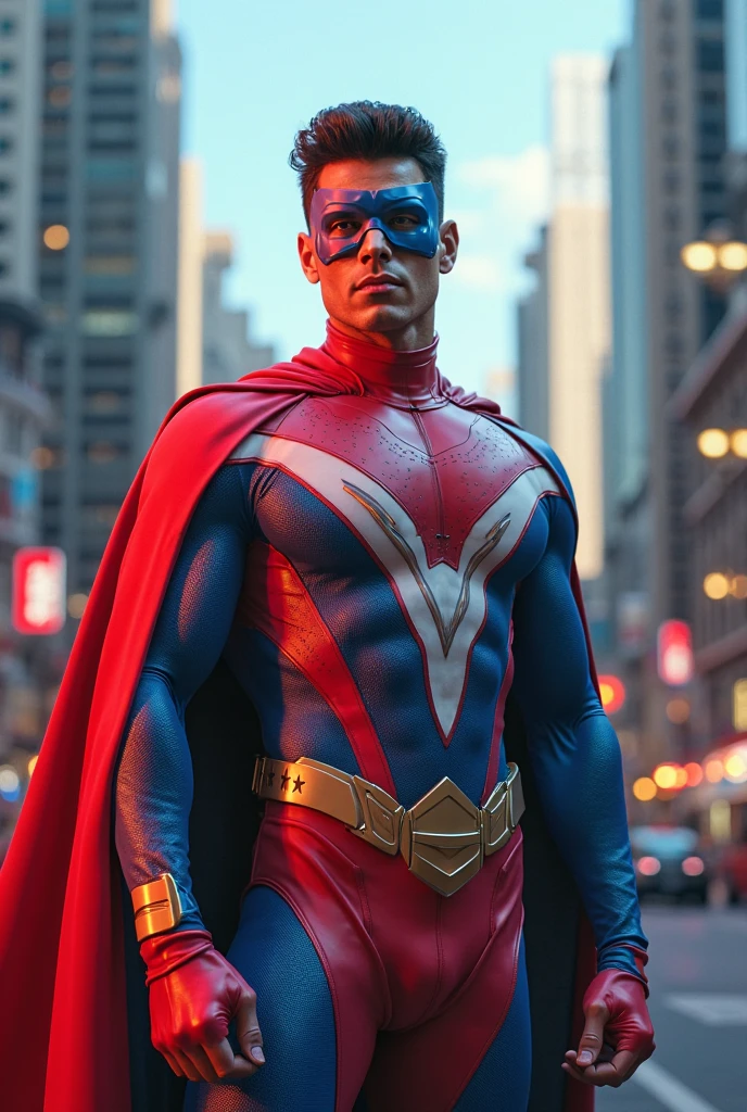 X-Men Scott Summers, muscular physique uniform of the emperor king without a mask or anything that covers his eyes mutant with total control over his power