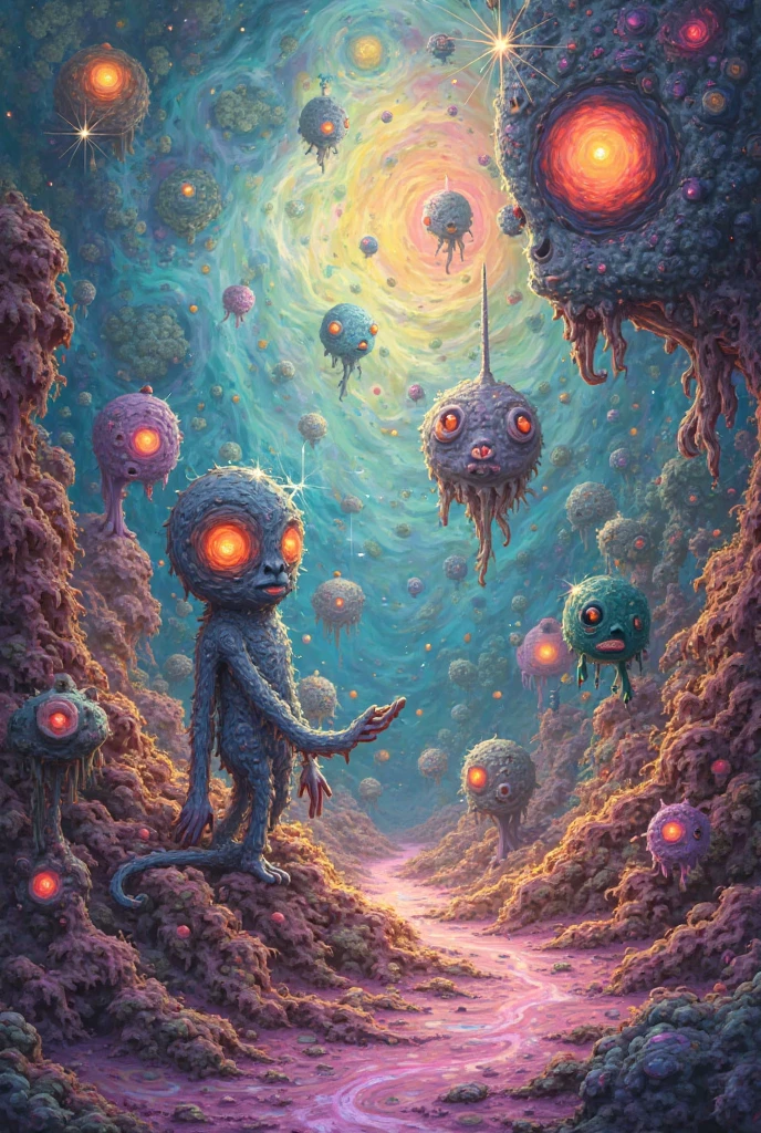 scientist, female, creepy, transforming, blueberry, mishap, formula, laboratory, horror, surreal, swelling up, blue, worried, experiment, accident, modern, eerie, detailed, glowing, vivid, turning blue