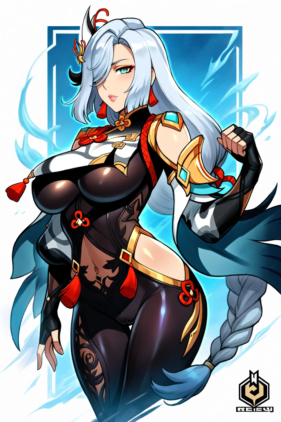 ultra-detailed, Explicit, Beautiful body, Beautiful Nose, Beautiful character design, perfect eyes, perfect face, ultra highres, 4K, beautiful legs, perfect legs, Nice hands, Perfect hand, Masterpiece, Best Quality, Highly detailed, illustration, absurdres, perfect anatomy, street fighter, doll suit, shadaloo doll, dollsuit, expressionless, blank eyes, looking at viewer, red gloves, emotionless, black latex, corrution, mind control, female combatant, full body, hypnotized, unhappy trance, full body suit, ribbed bodysuit, both arms at side, obey, perfect female body, extremely glossy latex, hypnosis, hypnoLora, empty eyes, Mind control device, poses, submissive_pose, Slave, hat, necktie, stand up straight, standing, standing at attention, hat, necktie, belt, latex, ribbed bodysuit, thighhighs, garter belt, Fighting Stance, extending the right arm from the shoulder into the air with a straightened hand, military, thigh boots, 1girl, Lenneth, Valkyrie Profile, long hair, white hair, blue eyes, hair ornaments, valkyrie, feather wings
