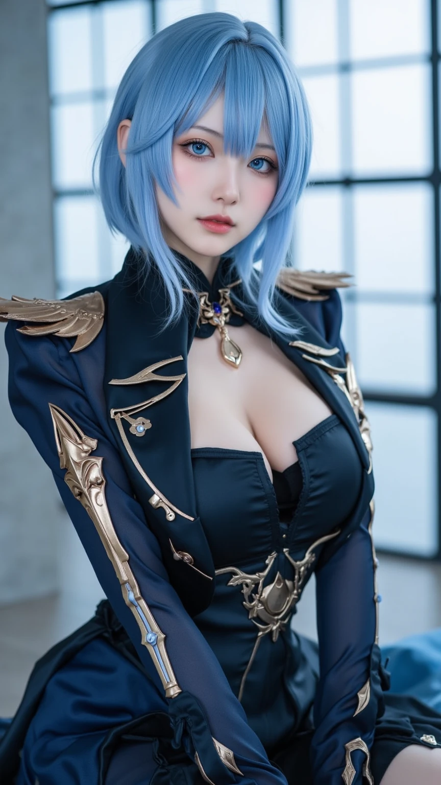 8K, Top Quality, Intricate Details, Ultra Detail, Ultra High Resolution, Masterpiece, close up shot, (full body: 1.1), Slender, Smile, (Makeup: 0.4), (walking), (Fluffy  Eyes: 1.21), ((bangs)), 1girl, solo, 1 girl, (((blue hair, bangs, long hair, , blue eyes)), (()), close up shot, , ((tall)), (((fit body))), (((slim face))), sharp face, ((  torn ripped armor, ripped torn  battlesuit , torn side cape, mini cape, ripped side cape, no bra, no panties, no inwear, no underwear, cleavege , crotch)) , (detailed face), sharp face, small lips, ( walking), walk pose, walking pose, 
 ((, in the rain, , she's soaking wet, see trough suit, wet suit,  ( )), , ((,)), detailed face, detailed breast, large breast, huge breast, (( )), detail ass, Narrow Waist, Skinny, tall , 175 cm tall, Muscular, Navel, Exposed Abdomen, Pointed Chest,, Beautiful girl with accentuated slender abs: 1.4, Six Pack Abs: 1.4,, Perfect Body, detail leg, (( dark background)), black background,