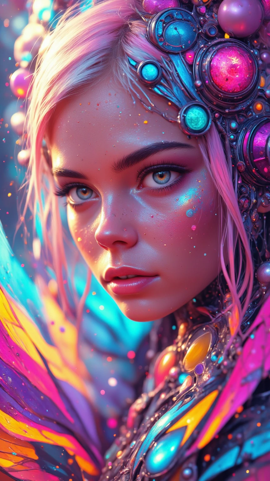 (Masterpiece), (Extreme Quality), (Super Meticulous), (Full Body: 1.2), Super Young Woman, Japanese Female Geisha, Beauty, Chinese Dragon, Tiger, Fengshen Thor, Sexy, Bursting, Oriental Face, TV Anchor, Bust Portrait Illustration, Alone, black suit, Blue Tie, Slightly Chubby, Very Clean Face, no beard, Black Super Short Hair, Black Eyes, Confident Smile, 3c Computer Sub-Products, iPad, iPhone, Digital Painting, 3D character design by Mark Claredon and Pixar, and Hayao Miyazaki and Akira Toriyama, the illustrations are HD illustrations in 4K resolution with highly detailed facial features and cartoon-style visuals.