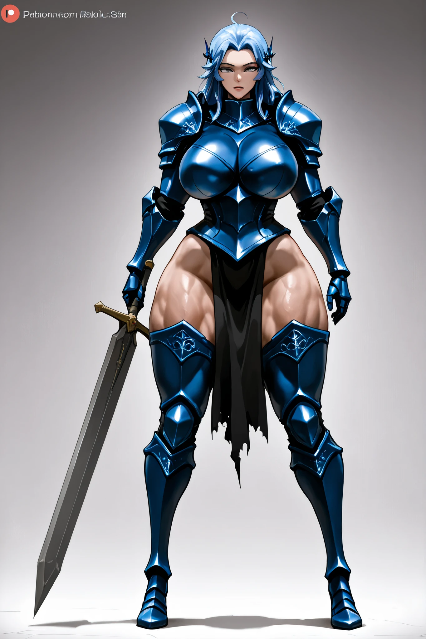 woman, bobcut, blondehair, ((black skin:1.4)), adorned in Victorian armor, twerking, metal muscles, emanating a Victorian elegance and marvel, armor pump boots, chrome breastplate, chrome silver tiara, small armband, (shoulder armor), gauntlets, ((armored bikini:1.4)), sword, shield, exposed midriff, (puffy lips:1.3), detailed eyes, ((slendered abs:1.2)),(((gigantic breasts:1.5))), wide hips, (puffy lips:1.5), slender abs,rim lighting, side light, (((cinematic light))), ultra high definition, 8k, film grain,best shadow, light particles, detailed skin texture, detailed gem armor texture, detailed face, intricate details, super detailed, bright, spiked heel boots