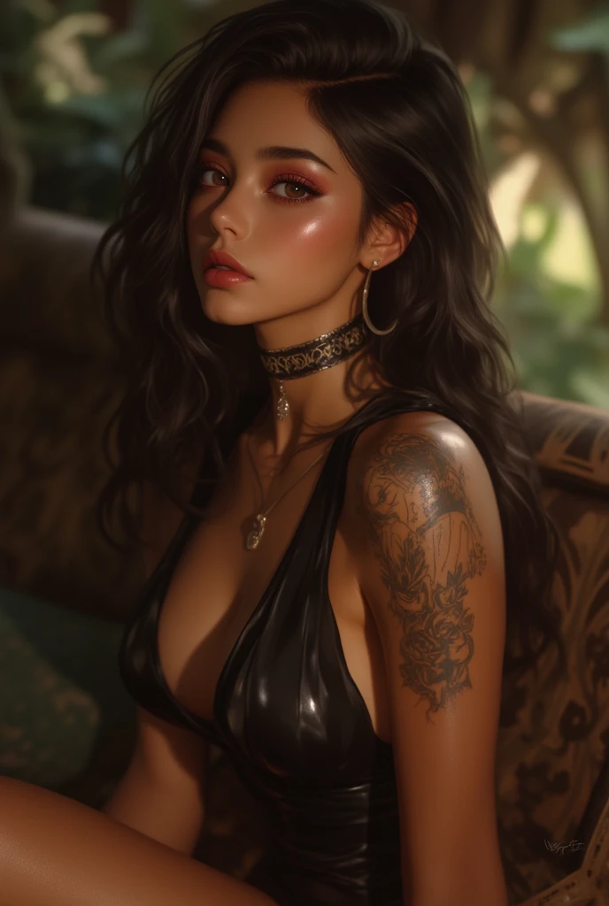 Retrato de mulher idosa, (zangado), (olhos castanhos escuros), pele detalhada, realista, camisola, tatoo, sombras suaves, Fujifilm X3, (obra-prima: 1.3)), (in the nighttime: 1.4)
