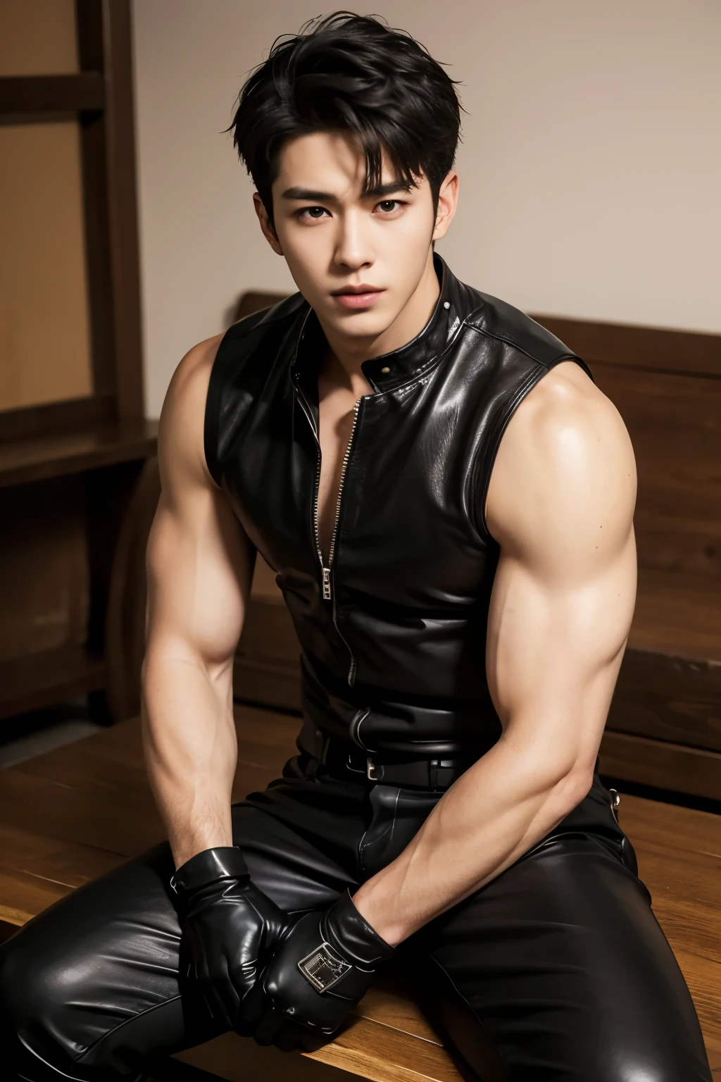 A tall muscular boy , Naked , Legs spread , (The whole body of the character),impact , Sweaty , Wet , Seductive , Bigboobs , large bulge , big balls , big assa,Exposing the pectoral muscles,Wu Yifan,