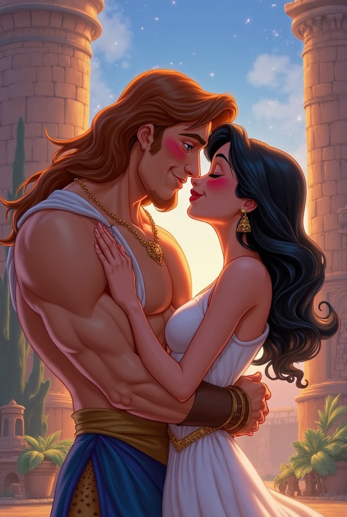 One handsome Chad hugging four beautiful bitches tackling him and touching him, dressed for exploring Italy, perfect athletic bodies, women: long flowing hair and nice asses, flowers in hair, seductive, materials, golden hour, , jewelry, golden hour, photorealistic, masterpiece, in love, grins, perfect faces, Flirtatious, setting: exploring an Italian villa, harem, big beautiful eyes,