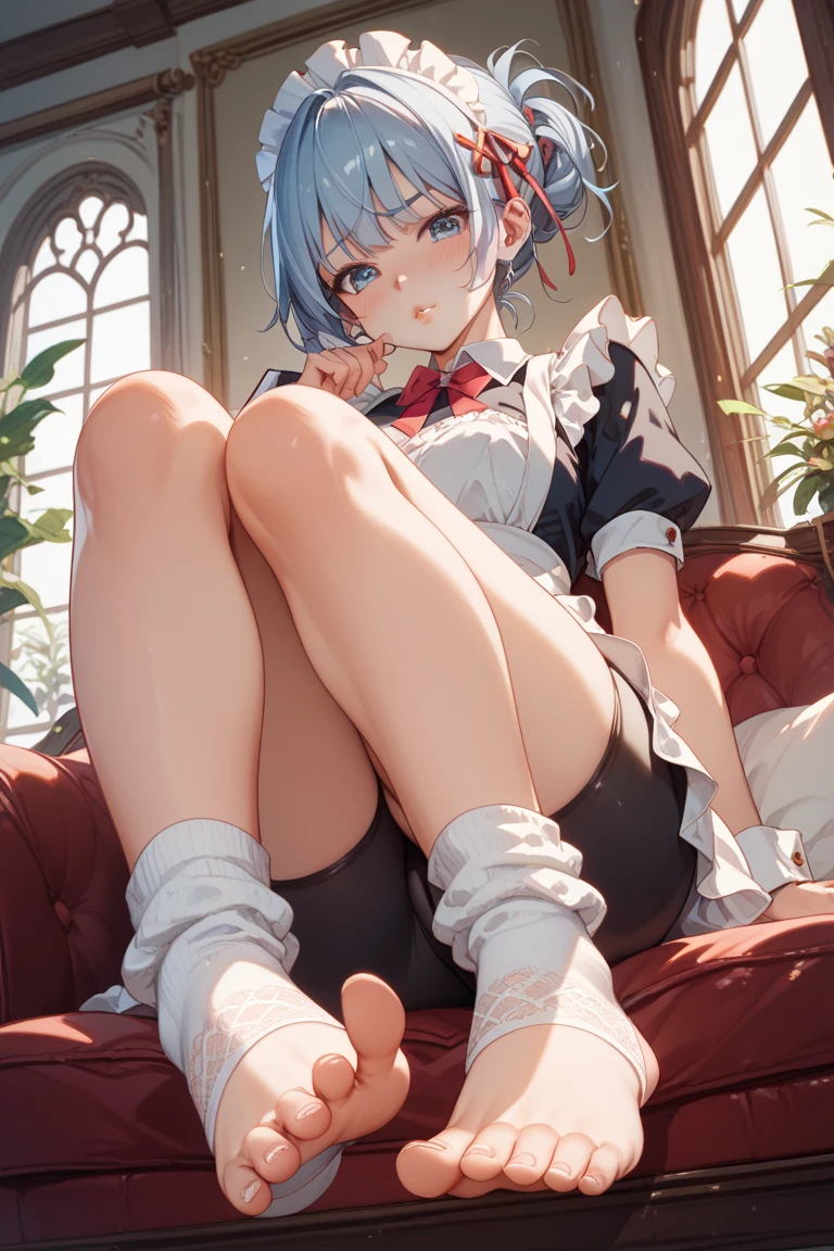 1 persons、girl with,NSFW,cunt,Skirt lift, up skirt, NSFW,1 female、(beautiful eyes finely detailed、Face to detail、masterpiece sidelighting、masterpiece、top-quality、detaileds、High resolution illustration)、((Scene、1 persons)),(TOKYOcty、modern day、(sit on sofa ,)NSFW,Show、Spread your legs apart)、japanes、idol、a miniskirt、Takushi、Dressing、Sheer, no-bra、Not wearing panties、cunt、knee high socks、(1 persons、adult-like、Female about 20 years old) ,(1girl in,front facing、full body Esbian、frontage、full body Esbian、Beautuful Women,luslous skin、embarrassed from、agitation、), (short-hair、blue eyess、Blue hair)、Peeking from below