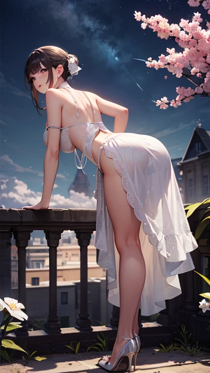 (((nsfw:1.5))),(practical, Realistic:1.37), (masterpiece, Highest quality:1.2), (Ultra-high resolution:1.2), (Original photo:1.2), (Clear focus:1.3), (Face Focus:1.2), (Highly detailed CG Unity 8K wallpapers:1.2), (Beautiful Skin: 1.2), (Pale skin:1.3), (Super sharp focus: 1.5), (Super sharp focus:1.5), (Beautiful and clean face:1.3), (Very Detailed Background, Detailed Background:1.3), bokeh, Written boundary depth, rest, Images of very cute and beautiful Japanese women, (bride), suit, (2:1.1), Smiling girl portrait, Full body image, from the front, Symmetrical Configuration, (Studio Lighting:1.3), (Cinema Lighting:1.3), (The rear window is backlit:1.3), (surface light:1.3), The light surrounds her whole body., Looking straight at you, Stubborn, Sexy model posing, rest, (Chestnut half hair:1.2), Dark brown eyes, Beautiful Eyes, Princess Eyes, Mahogany Hair, A strand of hair, bangs, slim, Abdominal muscles, (Huge breasts;1.35), (Willow West:1.15), (More about beautiful girls:1.4), (Pure White Elegant and Gorgeous Lace Silk Wedding Dress:1.3), (baliOcean View背景:1.2), (smile, happiness:1.3), ((Perfect female body)), (Upper body image:1.3), Encircling the head, Perfect Dramatic, Volumetric lighting, Professional majestic oil painting, Glowing Skin, CT Anatomy, Perfect Proportions, 8.Five Really Small, Face Focus, Ultra practical Photo, Extremely clear images, Ultra-high definition images, bali, Ocean View, Beach, external, ((walking Beach:1.2)),penis,pussy,sex,porn,