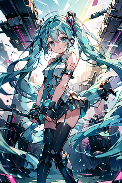 highest qualityr))、((obra maestra)、mirai, cyberpunked、large buttockss、arrodillarse、Electronic visor attached to the face of a  with emphasis on the buttocks、(miniskirt mostrando panties White:1.4)  ,mirai Red latex body,Moda cyberpunk、Pose sexy、(Usar polainas amarillas en la parte inferior del cuerpo、Agrandamiento de los senos、(fondo Neon lights in the dark city at night:1.4),motor irreal:1.4,UHD,La mejor calidad:1.4, fotorrealista:1.4, textura de la piel:1.4, obra maestra:1.8,obra-prima, mejor calidad,（Beautiful and detailed eye description）,( neon white ciborg),(Perfect anatomy),(convexo ,Dedos detallados),ciborg mirai bodysuit white,(mirai:1.4),