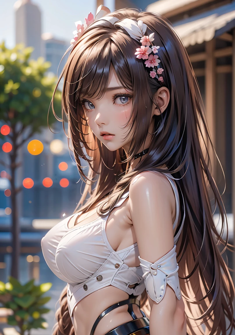 (anime),(cute)(masterpiece), (highest quality),1 girl,Upper body,(double exposure:1.2),(simple background:1), (cinematic angle),(dynamic angle),messy long hair,(low contrast),(flat color:0.7)