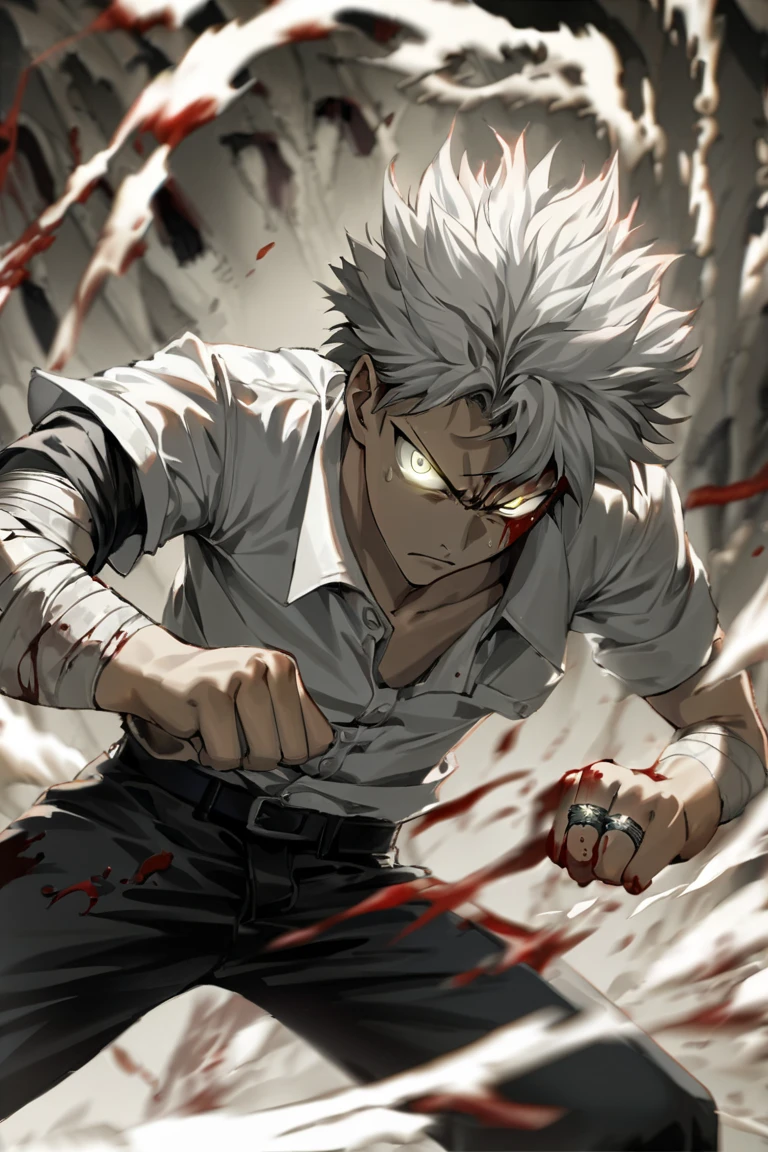 Huge muscles,Face the enemy,The face is drawn carefully,Hünkel,Handsome,good looking,((Huge penis,Anal Sex)),Crying face,Silver Hair,,8k,High definition,Masterpiece,Detailed Description,Spike Hair,8 heads,tall,Blood vessels throughout the body,Eye-watering waterfall,Trembling,Squatting while swinging your penis,muscles like the hulk,countless black tentacles,Sticking out tongue