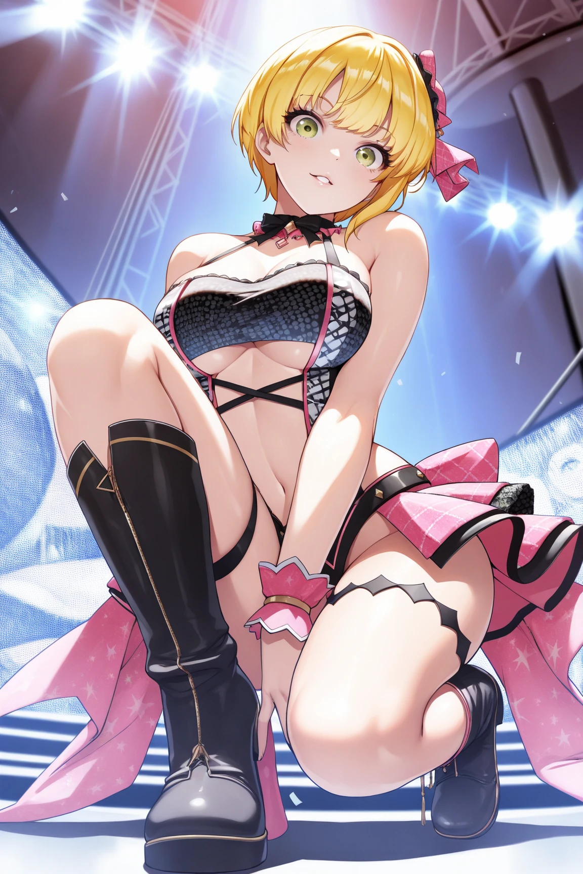 Browsing Caution,(In prison,Arms chained to an operating table,Legs chained to the operating table,Metallic colored Sailor Ballerina transforming heroine,Shiny metallic leotard with ruffled skirt,Sleeveless,Waist ornaments and armor adorned with large jewels,Transformation Heroine Hair Accessories,Ripped metallic thigh-high socks,A big red ribbon and a big jeweled brooch,Shiny metallic heroine costume,Tight transforming heroine gloves:1.5),(Men and women having sex in the missionary position,A transforming heroine gets raped:1.5), (vagina,penis:1.5),(Wide-open legs,Raise and stretch your arms,Girl in the torture chamber,Legs stretched out to the sides:1.5),(Men surrounding a girl,His arms are shackled,Her legs are strapped to the operating table,Restraints bind the limbs,Massive bukkake,Semen Pool:1.3),belly button, (The girl is crying,Open your mouth:1.3),Sweat,Love Juice, (Petite Girls,young,thin,Very small breasts:1.5),Blonde twin tails,Perfect Face, Perfect Anatomy,(Cowboy Shot:1.5),(vaginaから溢れる:1.2)