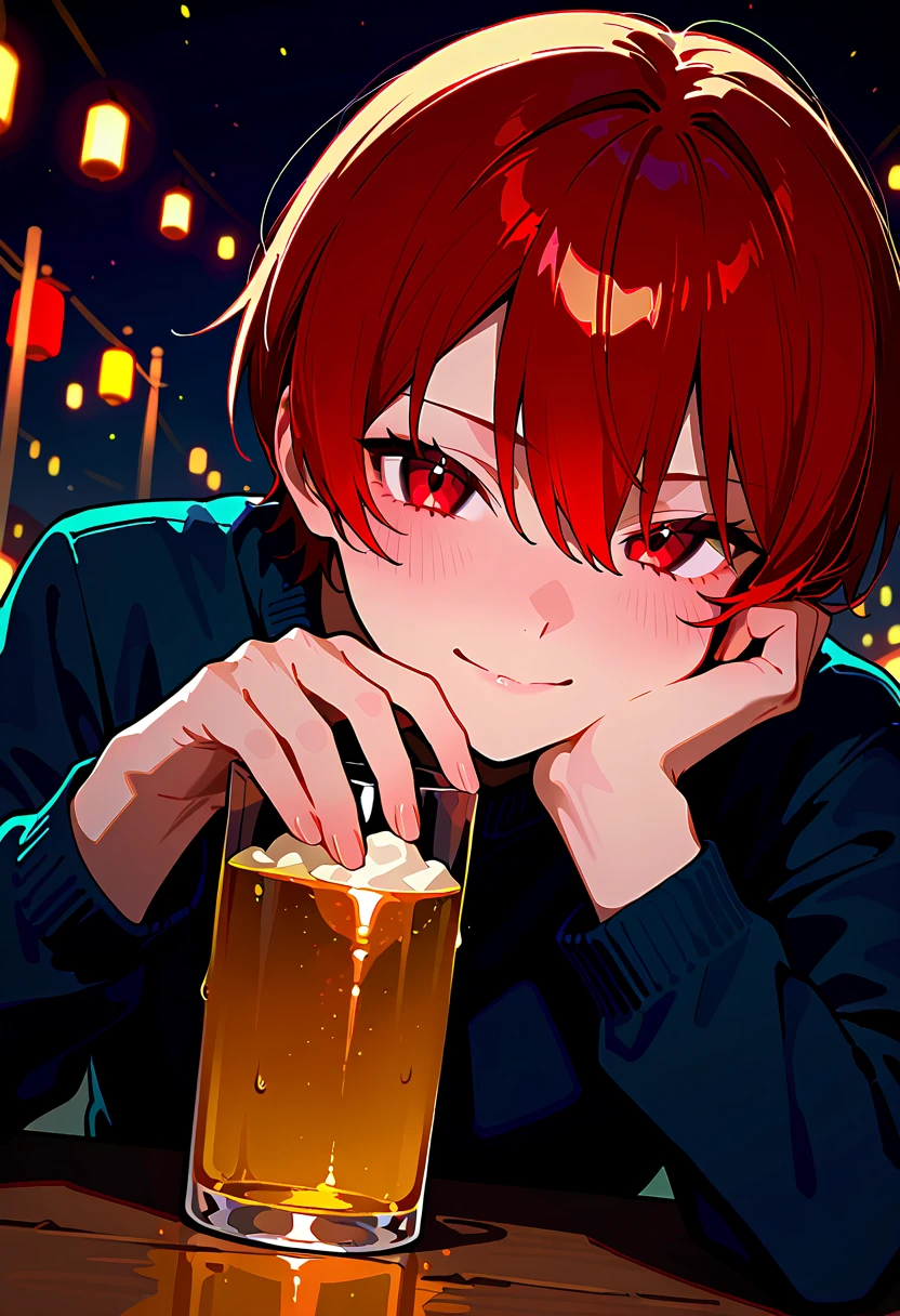 there is a young boy drinking a glass of red liquid, Eating Show, Some red water, drinking a bottle of coca-cola, made of drink, drink, Ruan cute vtuber, Low quality video, Berry juice drips, Juice spills, yanjun chengt, From a huge red glass hookah, 😭🤮 💔, drinking a strawberry iced latte