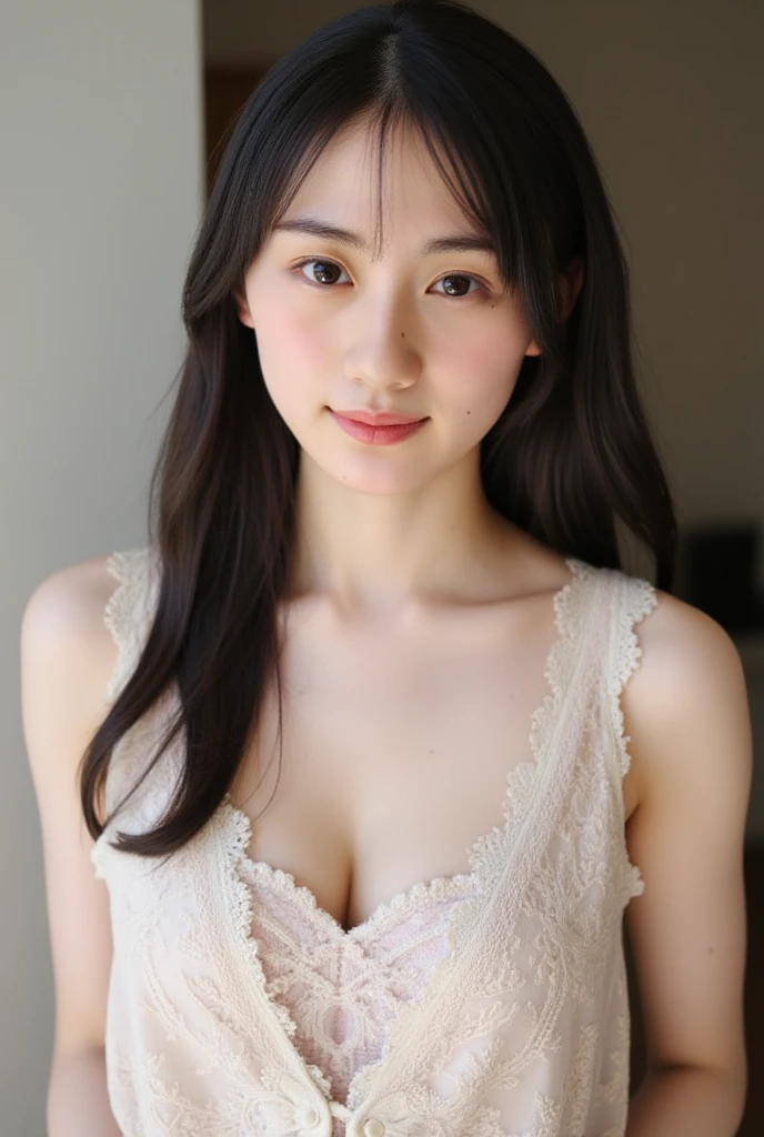 "(highest quality,8K,High resolution,masterpiece:1.2),Super detailed,(realistic,photorealistic,photo-realistic:1.37),soft focus,18-year-old,beautiful and detailed face,Detail view,renaissance art,delicate artwork,kitchen,kitchen apron,teenage girl,seductive lingerie,Gentle milk dripping onto my chest, Bright colors,studio lighting"
