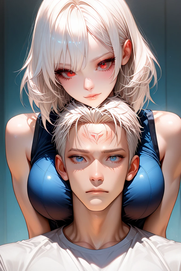 close-up of a man, full body intertwined view, human bodies intertwined, couple pose, Intertwined bodies, gesture, on mannequins. A high resolution, spectacular pose, Graceful body structure, link to pose, Girl and boy, bottom view, Lovers, big breasts, sexually, naked