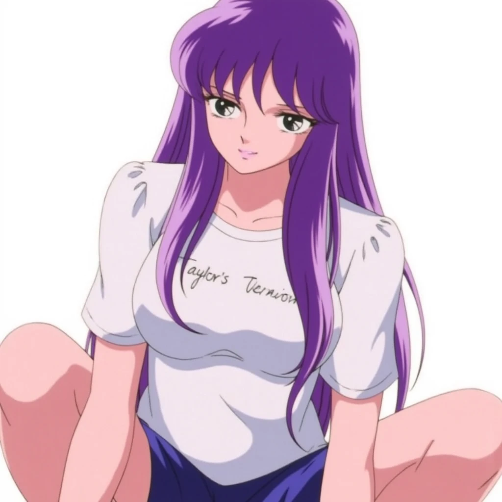 1 girl, front view, blush, amazing, lovely girl, from behind, (katsuragi misato), best quality, great artwork, sensual image, bouncing breast, (white background:1.3, bareshoulder, drunk girl, roll eyes, solo, bend over:1.3, v arms, yellow blouse), eyes detail, face detail, sit with spread legs, white panties,