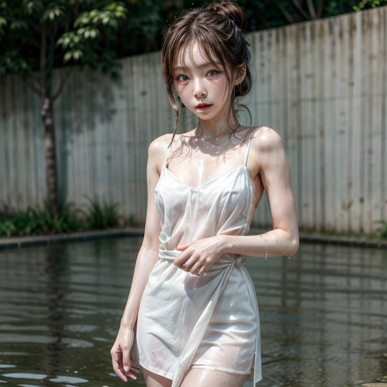 Abandoned dumps,Garbage all over the ground,best qualtiy,Sexy standing pose,full-body portraits(1:1),Random white transparent small underwear and panties,18 years old girls,Slender and slender figure,Skinny,As thin as a whipping post,Smaller bust,The barefoot,Random nudity all over the body,The kinky is exposed ,Expose breasts,Leaky,face to the viewer
