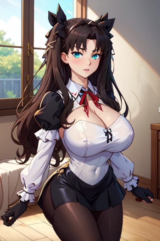 (masterpiece ,Best Quality,Insanely detailed),Beautiful 8K CG artwork,1 absolutely beautiful woman,solo,side pony tail,big breasts,