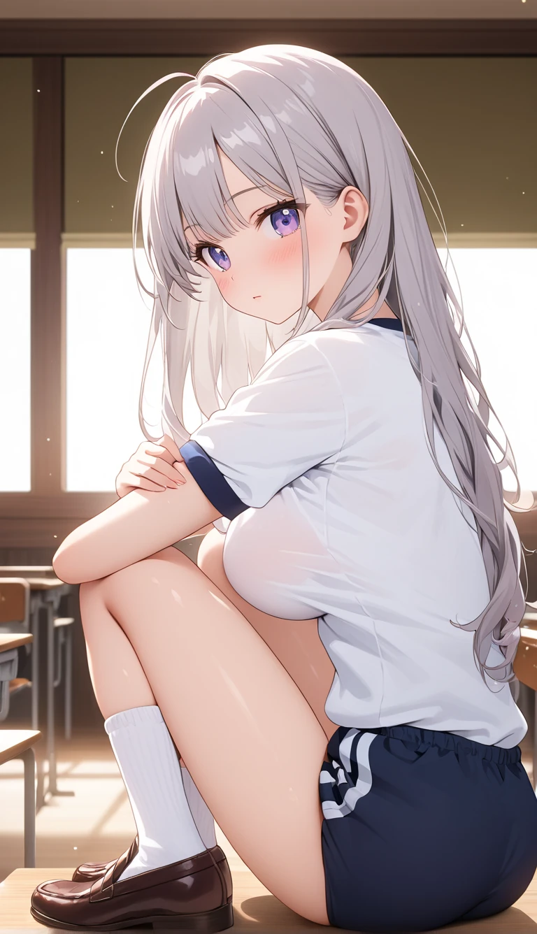 very cute and beautiful girl,(Very detailed美しい顔), (smile),blush,Black Hair,Seraphim,(White Hair、long hair),(White Shirt、Pleated navy blue pread your legs、Squat)、Sitting、(From below)、(Lace panties), Country road, (Highest quality,masterpiece:1.0),Absurd,High resolution,Super detailed,Very detailed,32K,8k resolution, Intricate details,Movie Scenes,Detailed Background,alone,Dynamic Angle,