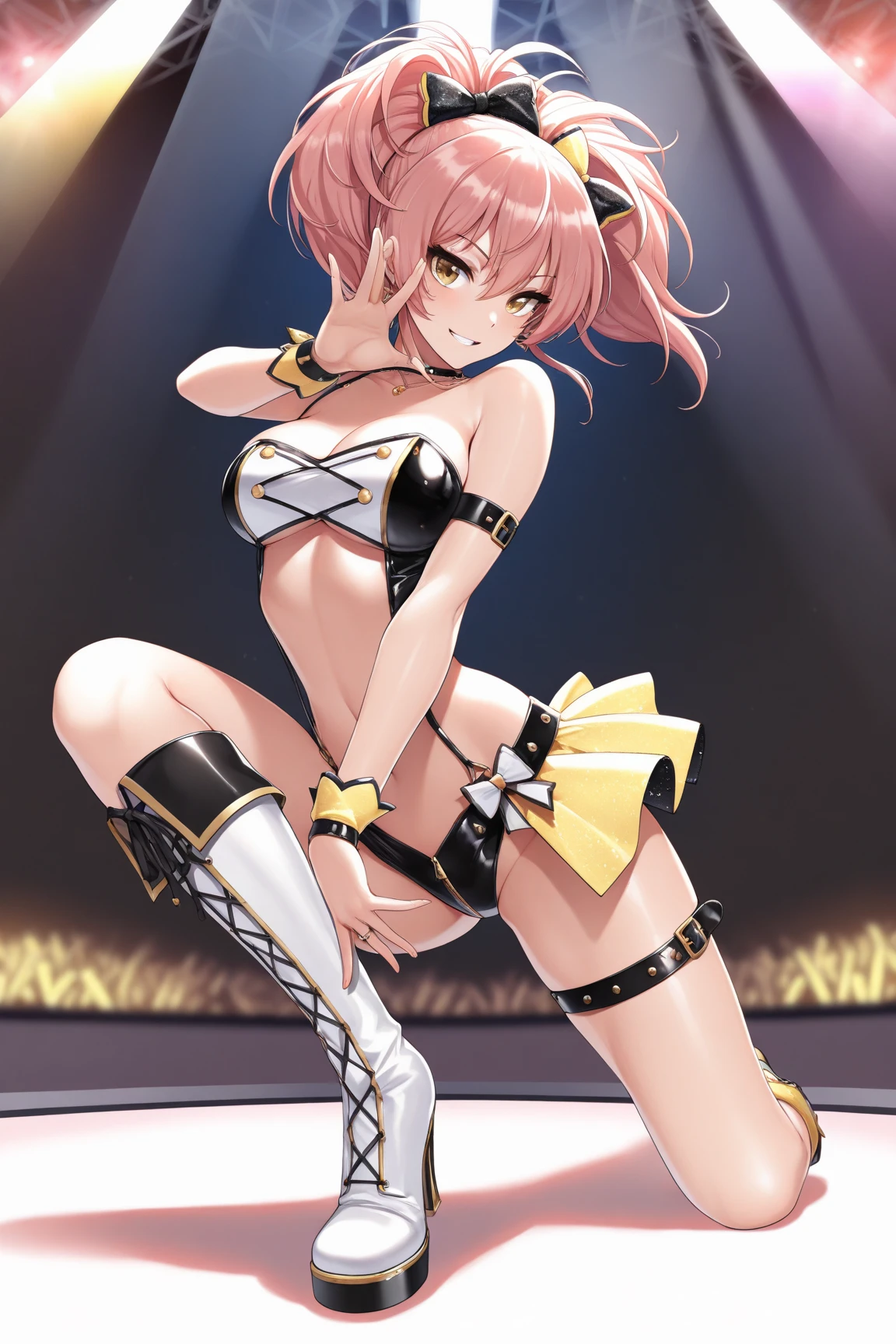 tachibana_hibiki_senkizesshousymphogear、short_hair, brown_hair, hair_ornament, hairclip, brown_eyes、NSFW、View from below,(masutepiece:1.2), (Best Quality:1.2), (Extremely detailed:1.2), (photographrealistic:1.1), (extra detailed face), (ultra-detailliert), (4girl:1.1),(Standing in line), (Different hairstyles:1.3),another-faces,(Underwear:1.3), (Skirt:1.0),Looking at Viewer、{{{skirt rift}}}、{Panties of different colors}、{Show panties}、{Panties are visible}、All of them are showing their shorts、{Very high quality panties}、{Lifting skirt}、full body