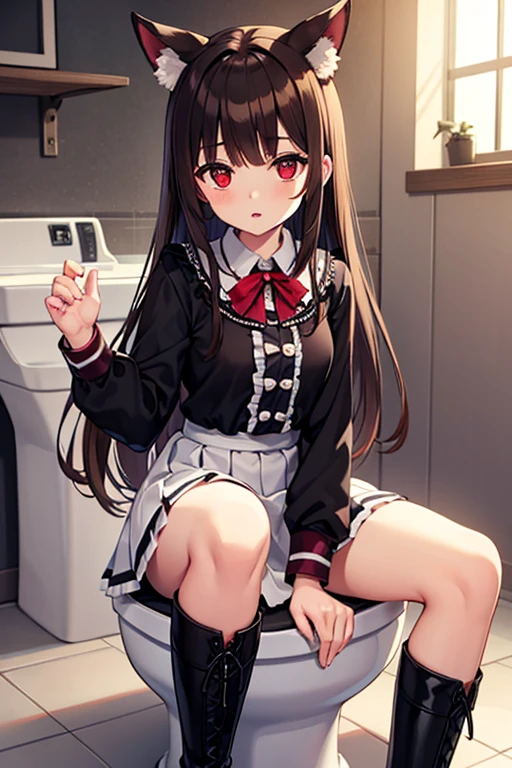 Thunderbolt bud clothing,Black suspender stockings,Charming eyes,perfect body figure,Wet half-squat in the bathroom,Forbidden fingers,beautiful thigh