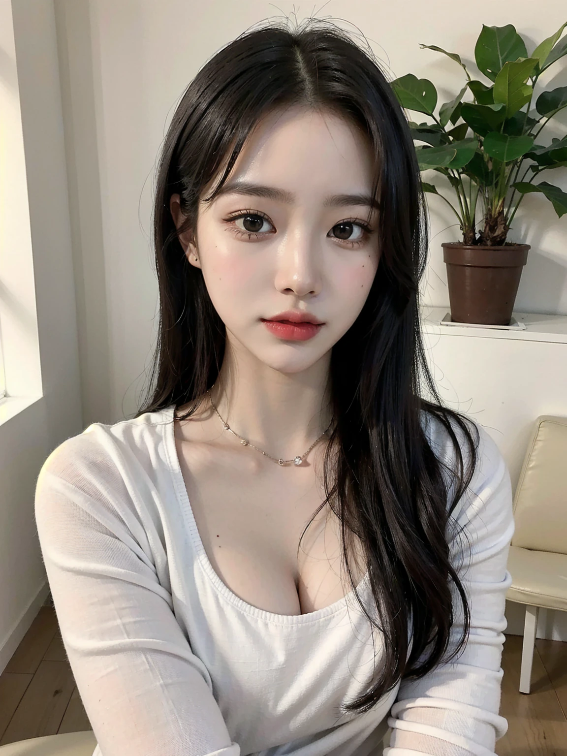 （（top quality，8k，masterpiece：1.3）），beautiful woman，Hide your face，1 girl，full bodyesbian，Beautiful big breasts：1.3，slim abs：1.1，White shirt，Obscenity exposed，full，black色长发，（Kneel on the bed），，plaid mini skirt，Japanese high school，Super detailed face，highly detailed lips，delicate eyes，double eyelids，Strict head and body proportions：1.5，black，
