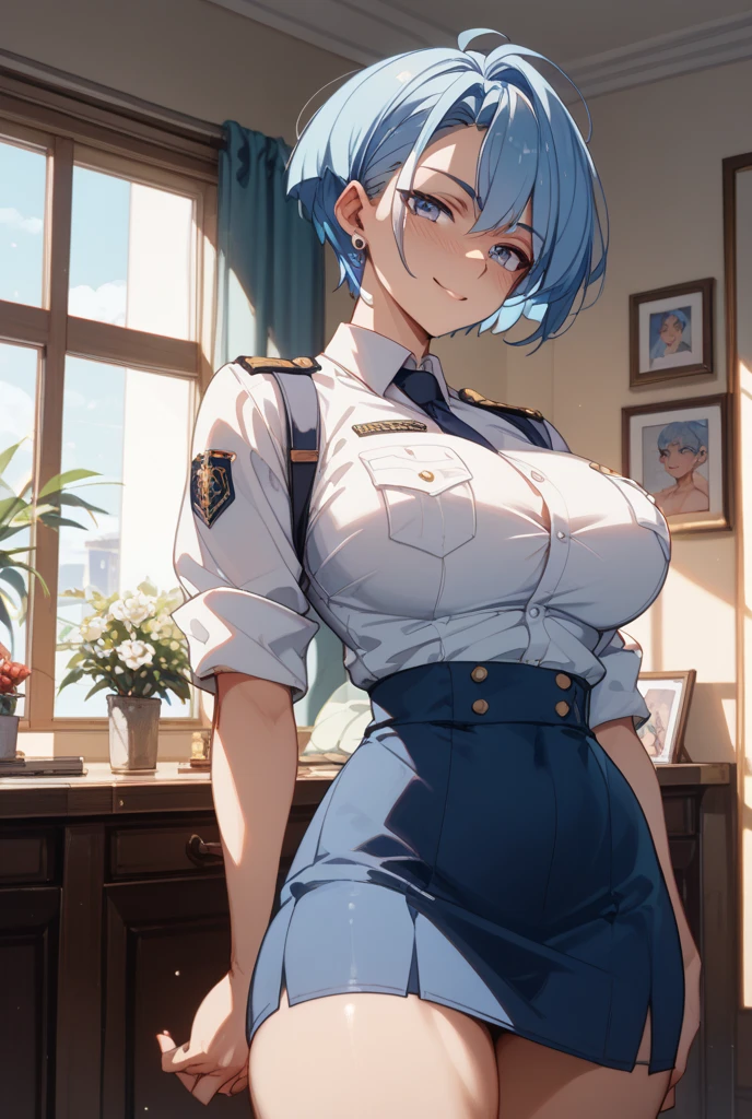 From below, (((Panties)))、I can see your face、(((Embarrassed face)))、(((Are crying)))、(((Anguished expression)))、Glaring, Angry、(((白いPantiesが透けて見えている)))、((White underwear pattern))、Dancing、((((観客にPantiesを見られて恥ずかしがっている))))、 (((She forgot to put on her underwear so her underwear was completely visible)))、dancing, (((観客が彼女のPantiesを見て喜んでいる))), (((大勢の観客が自分のカメラを彼女のPantiesに向けて撮影している))), Nipples are visible、Full Shot、(((Her skirt is flipped up))),(born, 最high quality, masterpiece:1.5), (Realistic, Intricate details:1.2), 超High resolution, (high quality, High resolution, The finer details), alone, Curvy Women, blush, Sweat, Oily skin, Shallow depth of field,(masterpiece、最high quality、High resolution、Unity 8k wallpaper、Highly detailed CG:1)、(Awareness-raising:1.0)、One Girl、最high quality、8Kmasterpiece、((software)), ((multiple girls)), (18-year-old female, Beautiful detailed woman, policewoman,( Blue Hair), ((With a shy look:1.5)), Huge breasts, Hard nipples, Slim Waist, Thick thighs,((policewoman)), White thin clothing, Blue Skirt, Ultra mini skirt, ((Black Pantyhose)), (((I'll lift my skirt to show you my pantyhose))), ((Leg spread)), (Please open your legs), Straight blue hair, short hair, look down,((Skirt Lift))
