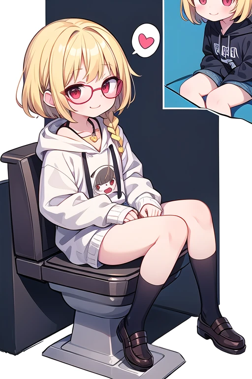 high quality, bokeh, solo, ((boy)), (wearing a diaper), ((diaper tapes)), striped stockings, moon behind the character, (wearing a hoodie)