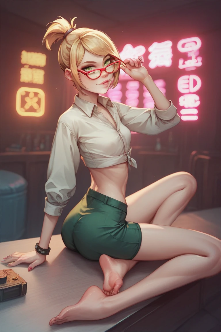(masterpiece, best quality, highres, picture-perfect, 3D, high resolution:1.2), action shot, (focused:1.3), (Sitting with legs crossed at ankles:1.4), (1girl), AS-YoungV2, (18 year old), blonde hair, ((with a edgLevitating_hairstyle, top knot)), (((petite figure, fit build, (narrow hips), (skinny legs), thigh gap):1.2)), (thick glasses, Tie-front shirt and midi skirt:1.3), A snowy Russian onion-domed cathedral, backlighting, detailed face, soft lighting, HairDetail, SkinDetail, Style-DoF, <lora:Sexy-Ukrainian:1> <lora:LowRA:0.6> <lora:microwaistV05:0.325> <lora:breastsizeslideroffset:0.5> <lora:backlight_last:0.8> <lora:actionshot:1> <lora:LECO_LessCrotch:0.5> <lora:edgLevitating:0.8>