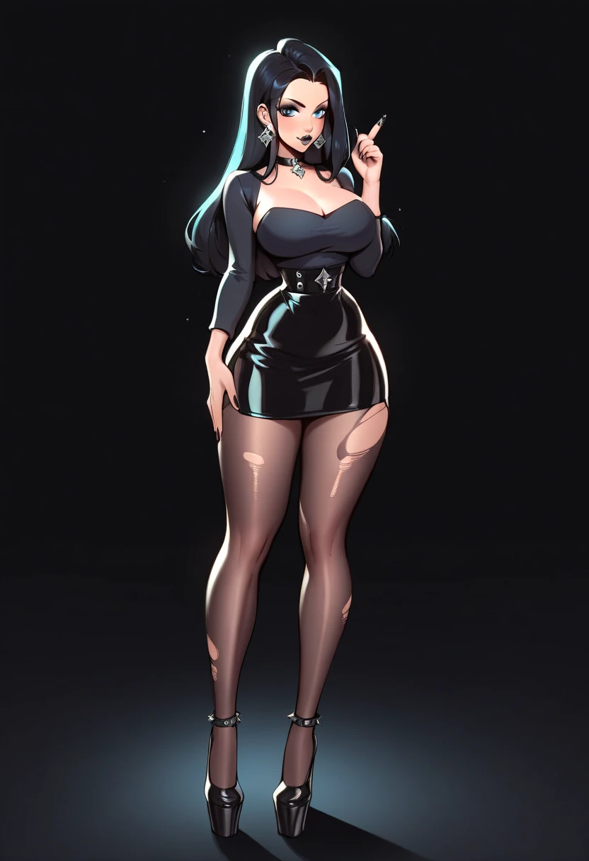 gigantic voluptuous old, thin waist,( whole body), toned, a person in a fine black lace robe, arte cyberpunk , trend on CGsociety,  Light rays, rays of god, muscular, realist, old, sexy legs, black high heel shoes