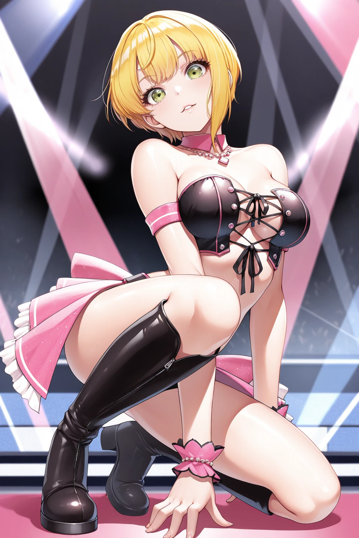 (((Sexy bust accent:1.75)))、(((Sexy Knee High:1.35)))、((((Sexy crotch accent:1.35)))、((((Spread your legs wide、Touching the thigh、There is a lot of pubic hair、large pointy breasts))))、((Boyfriend and girlfriend having sex in missionary position:1.5))、((Sexual pose:1.5))、((Spread legs POV:1.5))、、Browsing Caution、(Humans are biologically correct、reference) 、 lose extra limbsslim limbsextra numbersmutated hands and finger fusionfingersslim bad handslong necklong body anatomybad deformationbad deformation no extra breasts、Not Futanari、masterpiece, Highest quality, High resolution, Fig.1, One person, Knee socks, short hair, Messy Hair, uniform, skirt, Cowboy Shot, Sitting, Spaceship, window, Cosmic, Reaching out,