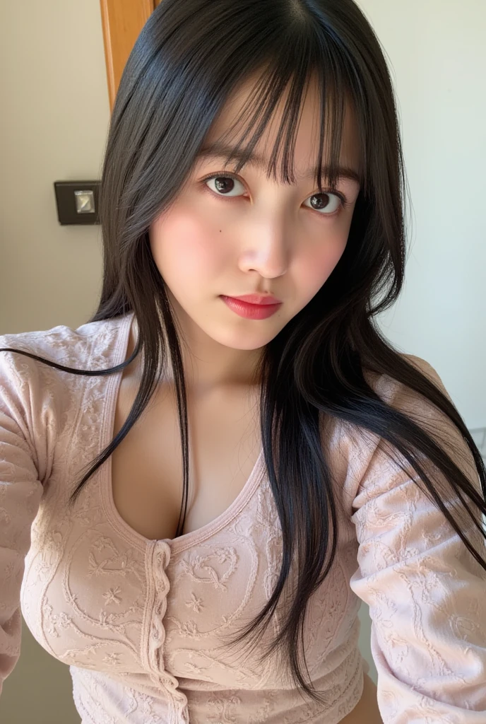(Realistic, photo-Realistic:1.37), (masterpiece), (Highest quality:1.4), (Ultra-high resolution:1.2),(RAW Photos:1.2), ,(目のRealisticサイズ, Droopy eyes, Sleepy face, Angle from below, Realistic skin, Ecstasy face), Masturbation, Strong winds, Beautiful brown hair, ((Spread your legs, Expose the genitals,Shaved pussy)), (White lightweight blouse、Short mini skirt), At the office, (((Focus on the pubic area, Between the legs))), ((The dark hours of dawn)), (Big Breasts), stream,Clothes are open、Nipples、Inserting a finger into the vagina