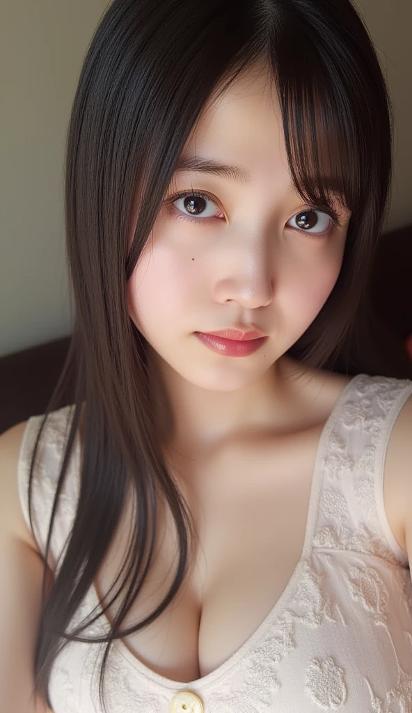 Nikon Z 85mm、((top-quality)) ((masterpiece))、intricate-detail、Sharp focus、proffesional、Photorealsitic、real life、surrealistic、photorealisim、Silhouette Light、finely detail、top-quality、Highly detailed CG Unity 8k wallpapers、erfect artwork、The upper part of the body、shinny hair、radiant eyes、shinny skin、realisitic、The perfect female figure、Constricted waist、Looking at the camera、Ren Hao、enchanting posture、sexy pose、extremely delicate and beautiful、best qualtiy、a beautiful detailed girl、Beautiful fine eyes、Facial Lights、Cinematic lighting、see -through、Transparent material、buttocks expos、realistic representation of face、(intricate detailes、makeups、(Detailed beautiful delicate face、Detailed beautiful delicate eyes、s face)perfectly proportions、Detailed skin、Detailed skin、Best ratio of four fingers and one thumb、arms below breasts、medium large breasts、smooth epigastric、Skinny and thin、lo fashion、独奏、(年轻)、Facial Highlights、The upper part of the body、A detailed face、de pele branca、silber hair、poneyTail、Braids、big eye、silk robe、(Hollow pattern、silk)、耳Nipple Ring、Slim body、luxury room、Professional Writing、tear robe、女の子1人、Thick hair、Pink pajamas、Well-groomed eyes
