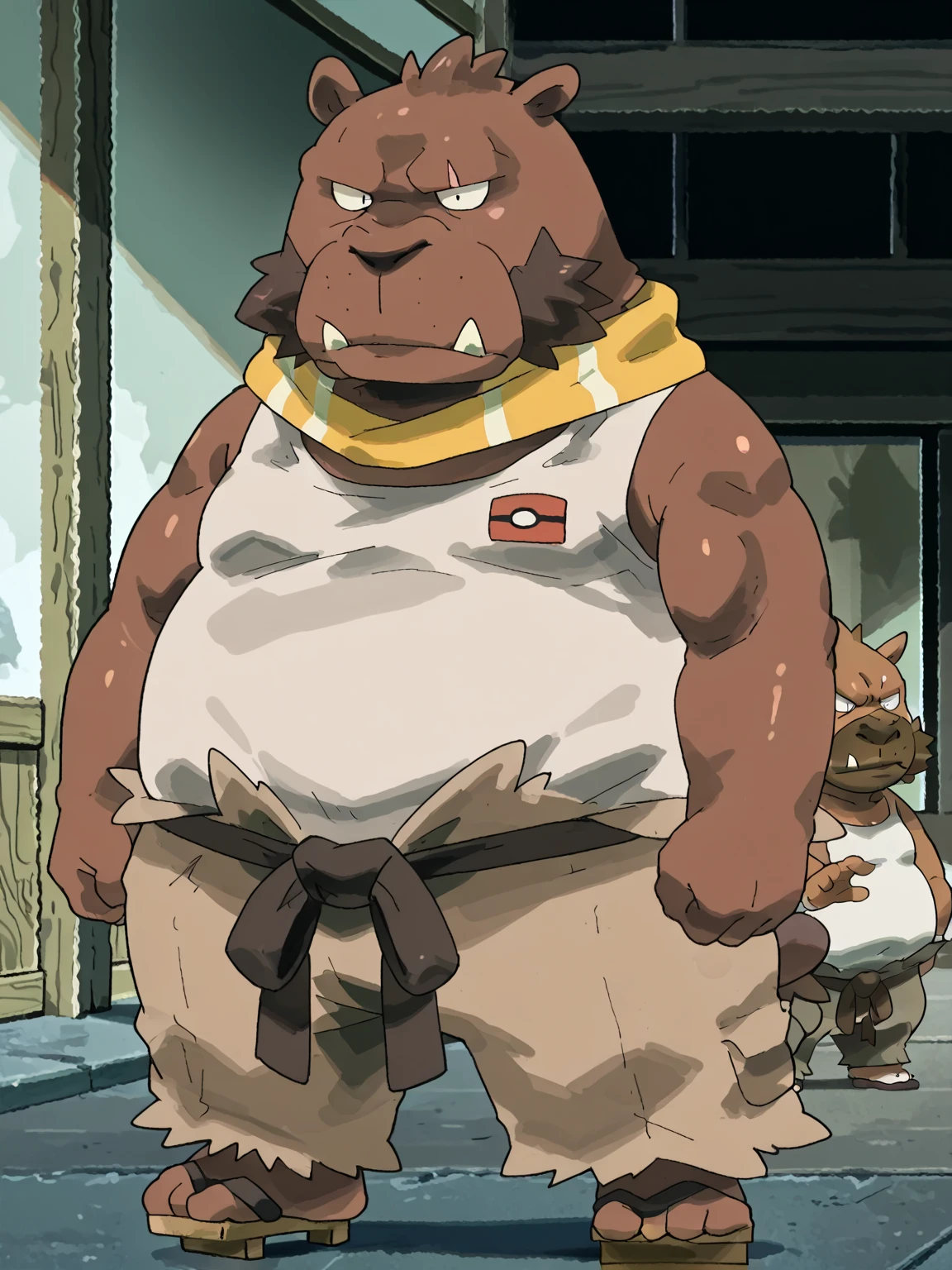 Epic Citizen Zootopia style, My Heroe Academia Character, Dungeons and Dragons style, A poor villager, obese Medieval Fantasy, Real life, Anime serie, Anime character, Obese muscle Obese Sumo wrestler Werebeast Kid, full body pic (obese, strong legs and arms) Sumo wrestler Werebeast Kid. Obese muscle fat kid (bulky, wide, broad shoulders), Citizen obese Werebeast kid, solo, male, highly detailed, ((detailed face, (detailed eyes:1), detailed)), looking at viewer,portrait, close-up,(digital flat colors:1.1), shaded,good anatomy,(masterpiece:1.3),(best quality:1.4), 4k, hi res,nj5furry, moritaka