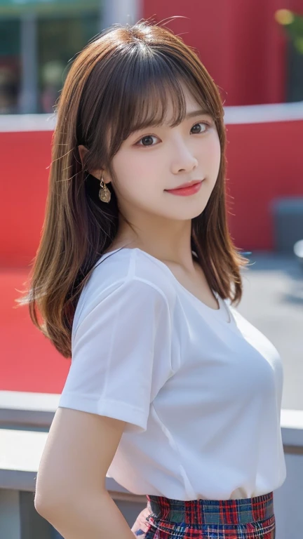 Beautiful nurse 18 years old in white miniskirt